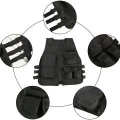 High Quality Customized Children Training Vest for Hunting Nylon Assault Training Vest Protective Thickened Tactical Vest  Training Cross Draw Vest Wear-resistant Lightweight stab-proof Sports Training vest