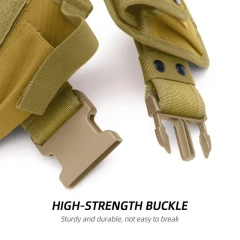 Adjustable Heavy Duty Utility Belt Quick-Release Belts with Pouch for Tactical Security Tactical Accessory Security Belt  Durable Wear-resistant Hiking Rigger Nylon Web Work Belt with Heavy Duty Quick Release Buckle Tactical Belt