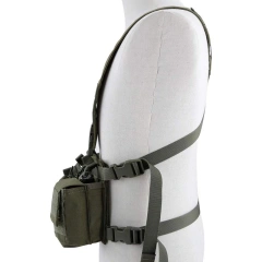 Factory Direct Sales Tactical Chest Vest Rig Adjustable Tactical Chest Rig with Mag Pouches Tactical Chest Rig Bag Customized High Quality Tactical Chest Vest Rig Tactical Vest with Multi-pockets Outdoor Training Hunting Vest