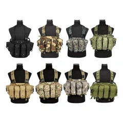 Soft Tactical Molle Chest Rigs Multifunctional Tactical Rig Harness Bag Vest for Training Outdoor Camouflage Chest Rig Best Selling Tactical Style Chest Rig Heavy Duty Tactical Molle Rig Vest Camouflage Tactical Rig for Chest