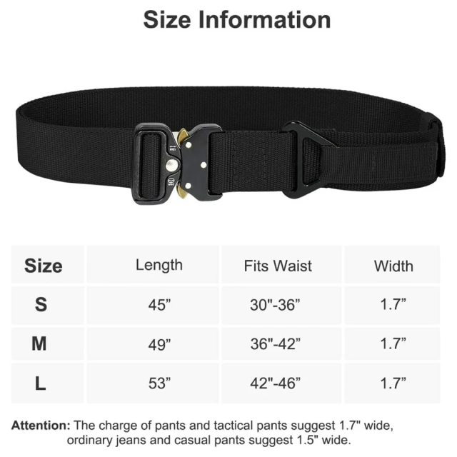 Fashionable Training Durable Men Nylon Webbing Utility Belt with V-ring Heavy Duty Quick-Release Buckle Tactical Rigger Belt  High Quality Mountaineering Outdoor wear-resistant sport enthusiasts Tactical Belt outdoor Security Duty Equipment Duty Belt