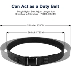 Tactical Outdoor Duty Utility Wear-resistant Waist Belt Durable and Fashionable Tactic Waist Belt High Quality Accessories Belts  Wear-resistant Lightweight Nylon Web Work Belt with Automatic Slide Buckle Adjustable Men's Ratchet Tactical Belt