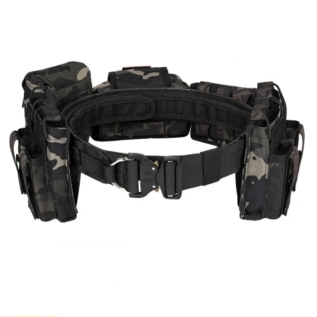 High-quality Durable Waterproof Quick Detachable and Adjustable Security Patrol Multifunctional Waist Belt  High Quality Quick-release Buckle Multi-functional Tactical Belt with Quick Release Accessory Pouches Mountaineering Duty Belt