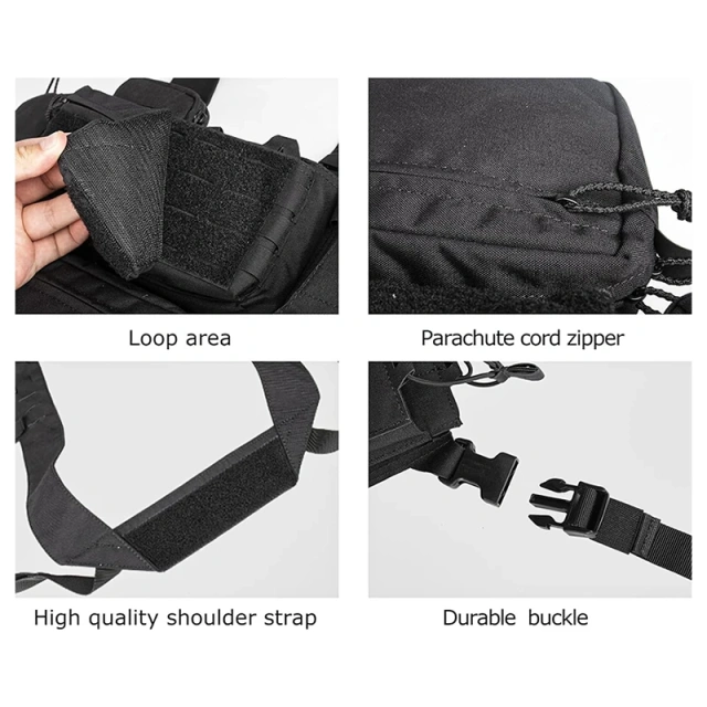 Adjustable Tactical Molle Micro Chest Rigs Modular Tactical Chest Rig Vest with Mag Pouch High Quality Training Chest Rigs Best Selling Tactical Micro Chest Rig Tactical Modular Harness Vest Heavy Duty Camouflage Tactical Vest Chest Rig