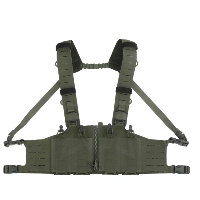 Tactical Equipment Vest Lightweight Tactical Chest Rig Hunting Vest Tactics Molle Chest Rig with Mag Pouch Wholesale Outdoor Tactical Chest Vest Rig Bag Heavy Duty Field Training Vest Multifunctional Camouflage Chest Rig