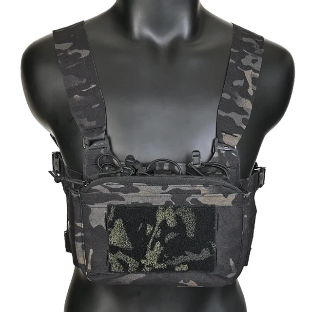 Hot Selling Camouflage Chest Rig Harness with Pouch Magazine Camouflage Molle Chest Rigs Hunting Tactical Chest Vest military Outdoor Molle System Tactical Chest Rig High Quality Hunting Tactical Vest Gear Chest Rig for Hunting