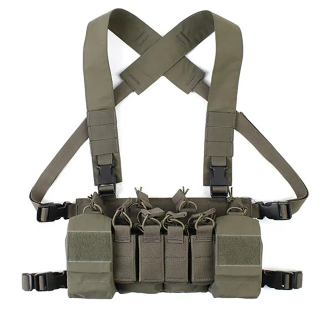 Top Selling Tactical Accessories Camouflage Chest Rig Multipurpose Tactical Chest Rig Outdoor Soft Tactical Chest Rigs military Tactical Chest Rig MOLLE Mag Pouch Radio GP Bag Camouflage Tactical Chest Rig Vest for Outdoor