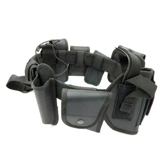 Modular Equipment Practical Tactical Waistband Gear Set Pouch Quick Detach Outdoor Training Hunting Sport Adjustable Belt  Adjustable Men's Ratchet Tactical Nylon Web Work Belt with Automatic Slide Buckle Adjustable Tactical Belt