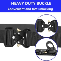 Wear-resistant Tactical Multifunctional Belt Webbing Riggers Web Belts Heavy Duty Quick-Release Metal Buckle Belt  High Quality Adjustable Mountaineering multifunctional Tactical Waist Bag Quick-release Buckle Camouflage Belt With Pouches