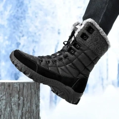 Men Outdoor Winter Tactical  Snow Super Warm Men Hiking Boots High Quality Waterproof  High Top Big Size Men's Oxford Boots Men Durable Safety Shoes Work Boot Puncture-proof Sneakers Breathable Light Comfortable Construction Oxford Work Tactical Shoes