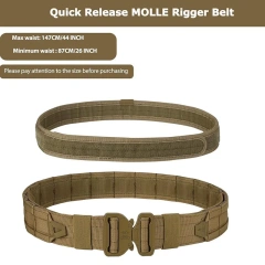 Multifunctional Tactical Belt with Accessories Security Duty Equipment Heavy Duty Tactical Belt Quick Release Rigger Belt   High Quality Durable Adjustable Training Tactical Belt With Quick-Release Metal Buckle Heavy Duty Nylon Work Belt