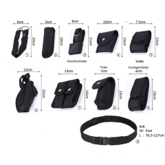 Adjustable Security Duty Equipment Duty Belt High Quality Tactical Equipment System Set Tactic Waist Belt Modular Equipment  Fashionable Wholesale Quick Release Buckle Gear Adjustable Belt Hiking Rigger Concealed Carry Tactical Belt
