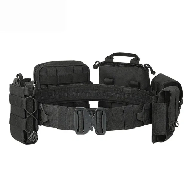 Outdoor Mountaineering Polyester Tactical Belt Outdoor Training Use Hunting Accessories Training Tactical Belts Duty Belt  Wear-resistant Ratchet Belt multifunctional Nylon Web Training Tactical Belt with Automatic Slide Buckle