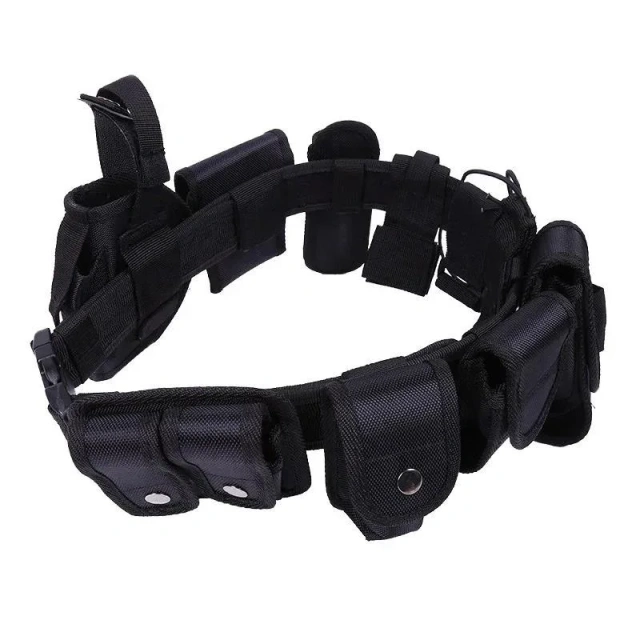 Fashionable Multifunctional Durable Outdoor Sports Gear Equipment Hunting Multifunctional Tactical Durable Belt with Pouches  Wear-resistant Lightweight stab-proof Sports Training Sports Adjustable Training Canvas Web Belt Durable Tactical Belt