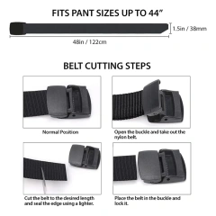 Hot Selling Wear-resistant Training Nylon Belts Men Adjustable Canvas Tactical Training Belt With Plastic Buckle  Quick-release Buckle Tactical Waist Bag Adjustable Strap Hunting Tactical Duty Security Traffic Belt Waist Seal Equipment