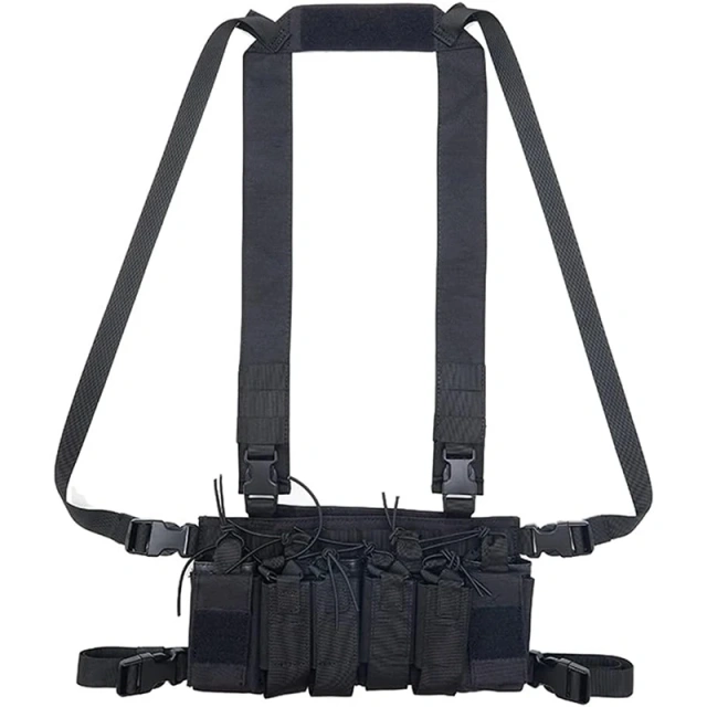 Outdoor Tactical Camouflage Chest Rig Tactical Molle Tactical Chest Rig Vest With Magazine Pouches Tactical Vest Chest Rig Outdoor Tactical Chest Rig for Hunting Lightweight Tactical Chest Vest with Mag Pouch Tactical Modular Chest Rig