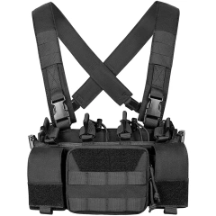 Tactical Gear Chest Rig Heavy Duty Tactical Vest MOLLE Chest Rigs Utility Tactical Chest Rig with Dangler Pouch Factory Direct Sales Utility Tactical Vest Chest Rig Tactical MOLLE Chest Rigs with Pouch Tactical Vest for Hunting