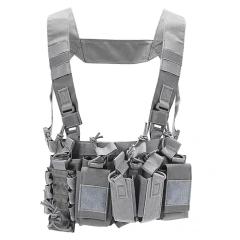 Field Equipment Tactical Chest Rig Vest with Mag Pouches Camouflage Tactical Chest Rig Multi-function Tactical Chest Rig military Training Chest Rig with Mag Pouch High Quality Tactical Chest Rig Molle Pouches Tactical Training Vest
