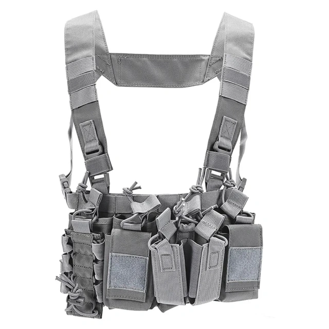 Field Equipment Tactical Chest Rig Vest with Mag Pouches Camouflage Tactical Chest Rig Multi-function Tactical Chest Rig military Training Chest Rig with Mag Pouch High Quality Tactical Chest Rig Molle Pouches Tactical Training Vest