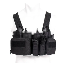 Customized Hunting Apparel Nylon Tactical Chest Rig Vest with Magazine Pouch Molle System Tactical Chest Rig Tactical Equipment Chest Rig Vest Tactical Carrier Chest Rig with Magazine Pouch Outdoor Tactical Hunting Vest
