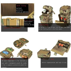 Outdoor Adjustable Camouflage Modular Equipment Tactical Belt Outdoor Comfort Training Molle Duty Belts With Tool Pouches  Lightweight Detachable Outdoor Multifunctional Tactical Belt Men Punk Hip Hop  Nylon Waist Belt Bag Functional Security