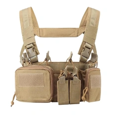 Wholesale Men Nylon Hunting Chest Rig Tactical Pack Chest Rig with Magazine Pouch Micro Tactical Chest Rig Wholesale Outdoor Tactical Harness Chest Rig High Quality Training Vest Chest Rig Utility Tactical Rig Pouch for Chest