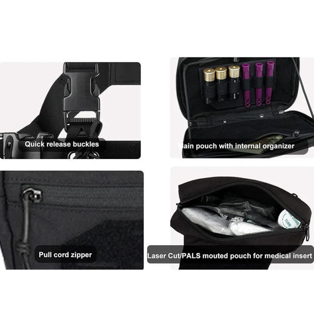 Tactical Gear Chest Rig Adjustable Detachable Tactical Modular Vest with Mag Pouch Tactical Micro Chest Rigs Outdoor Camouflage Tactical Vest Good Quality Tactical Training Vest Tactical Chest Rig with Magazine Pouch