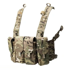 Tactical Chest Hanger Camo Custom Tactical Chest Rig Equipment Outdoor Protective Tactic Chest Rig Customized Camouflage Carrier Chest Rig Chest Rig for Outdoor Good Quality Tactical Chest Hanging Vest