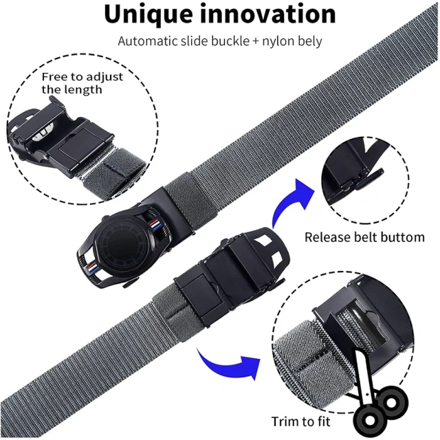 Lightweight Sports Training Wear-resistant Ratchet Belt Adjustable Men Nylon Web Golf Belt Casual Work Tactical Belts  Durable Men's Sports Hiking Nylon Web Work Hiking Riggers Tactical Belt with Heavy Duty Quick Release Buckle Belt