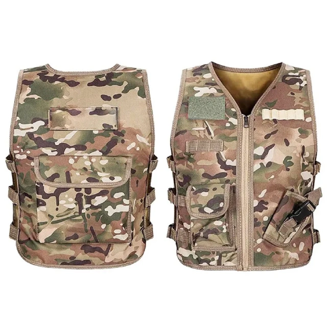 Hot Selling Kids Training Vest Adjustable Nylon Tactical Vest Outdoor Game Tactical Hunting Vest for Children  high-quality Durable Wear-resistant Light Chest Rig Training Adjustable Training durable outdoors security Training vest