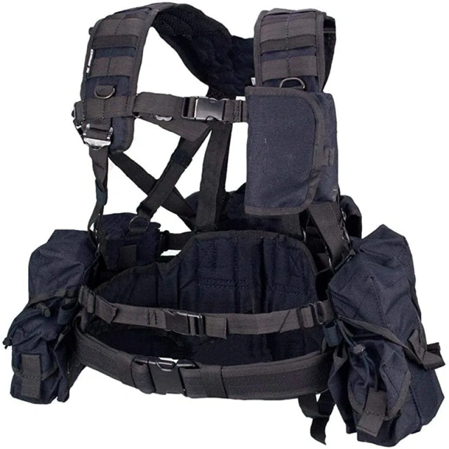 Russian Durable Training Vest Black  Training Rig outdoors Breathable Paintball Range Training Hiking and Chest Rig Training security vest  Training outdoors vest with Harness & Mag Pouch for outdoors Breathable Paintball Range MOLLE Chest Rigs Trai