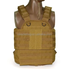 Khaki Molle Chest Rigs Tactical Combat Plate Carrier Vest  Double Magazine Holder Chest Rig and Training Vest and Chest Rig Chest Rigs Training Panel Vest