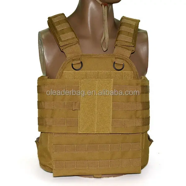 Khaki Molle Chest Rigs Tactical Combat Plate Carrier Vest  Double Magazine Holder Chest Rig and Training Vest and Chest Rig Chest Rigs Training Panel Vest