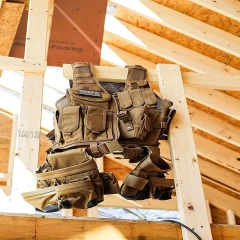 Training Vest Tool Belt with Medium Pouches Weight Dispersal Work Vest Coyote Tan  Outdoor Training Vest Camo outdoors Breathable Paintball Vest Adjustable Vest with Removable Pouch