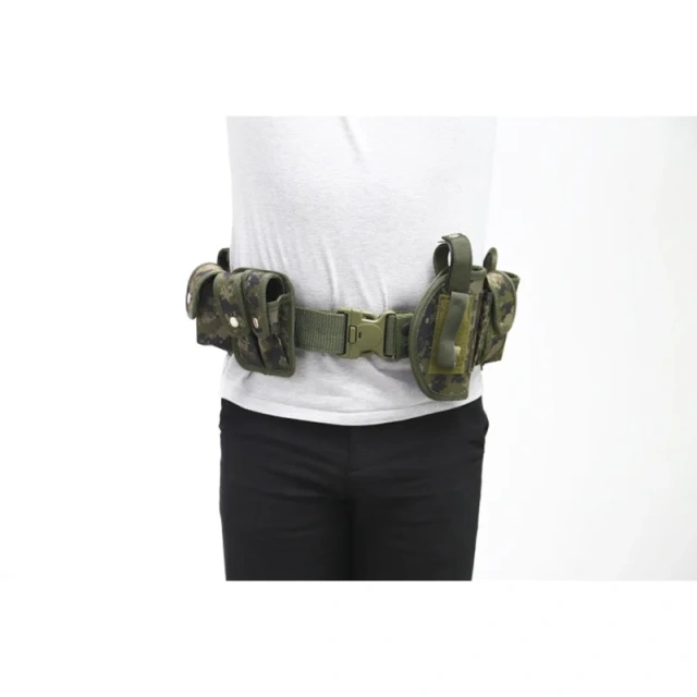 Lightweight High-quality Training Camouflage Multifunctional Belt Sports Training Camouflage Waist Belt  Adjustable Modular Equipment high density Material Tactical Belts for Men Tactical Heavy Duty Belts Utility Belt with Pouches