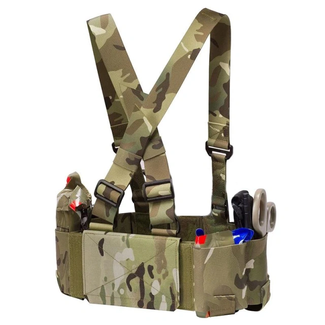 Lightweight Tactical Chest Rig Lightweight Tactical Chest Hanging Vest with Mag Outdoor Tactical Chest Rig Pouch Customized Tactical Chest Rig for Training Hunting Adjusted Hunting Tactical Vest High Quality Tactical Vest Chest Rig