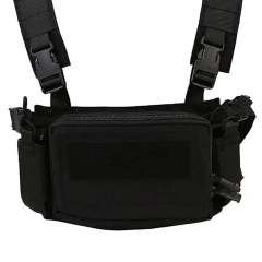 Tactical Micro Chest Vest with Chest Strap Good Quality Tactical Backpack Vest Outdoor Tactical Chest Rig Custom High Quality Tactical Training Mini Rig Outdoor Durable Protective Safety Vests Chest Tactical Carriers Chest Rigs
