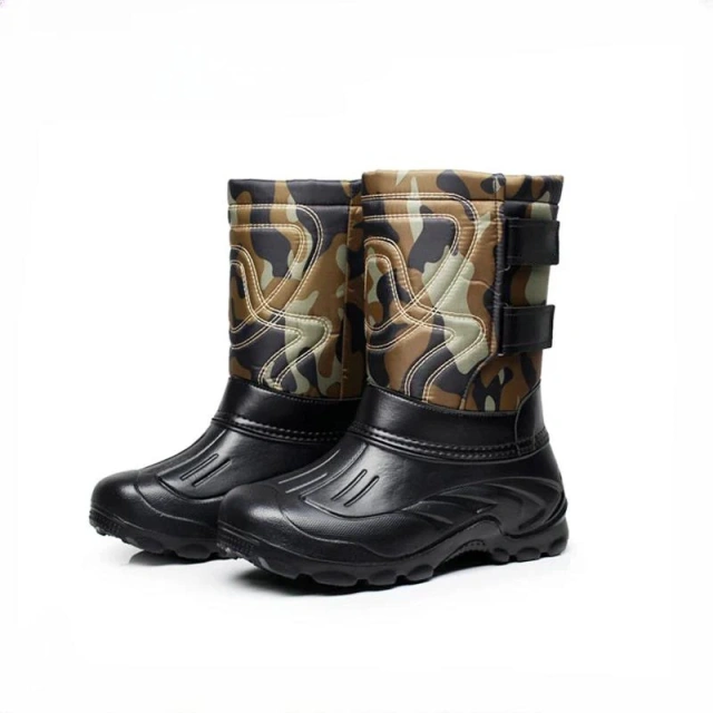 High Quality Men's Tactical waterproof and cold resistant fishing Oxford shoes Wholesale anti slip and hiking and snow boots Tactical Snow Boots Platform Waterproof Non-slip Warm Cotton Work Oxford Boots Outdoor multifunctional Mid-calf Fishing Boots