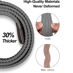 Elastic Braided Stretch Men Golf Casual Jeans Belts Woven Nylon Work Belts Men Pants Shorts Tactical Belt   Training Wear-resistant high-quality Lightweight Hunting Tactical Belt Adjustable Training Tactical Belt