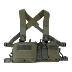 Customized Tactical Chest Pack Tactical Molle Chest Rig with Multi-Pockets Mag Pouch Training Tactical Vest Tactical Chest Rig with Mag Pouch Tactical Molle Micro Chest Rigs Adjustable Detachable Tactical Modular Vest Chest Rig