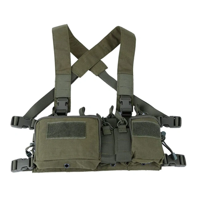 Customized Tactical Chest Pack Tactical Molle Chest Rig with Multi-Pockets Mag Pouch Training Tactical Vest Tactical Chest Rig with Mag Pouch Tactical Molle Micro Chest Rigs Adjustable Detachable Tactical Modular Vest Chest Rig