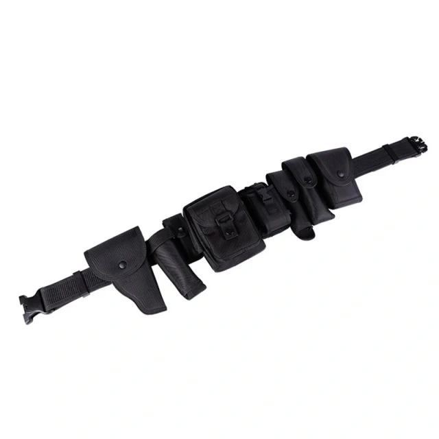 Lightweight Durable Waterproof Multi Functional Belt Eight Piece Security Equipment Patrol Nylon Oxford Canvas Belt  Premium Outdoor Tactical Duty Belts Kit Utility Belt Rig Modular Security Guard Equipment Utility Belt Modular Equipment