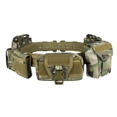 Multifunctional Tactic Waist Belt Adjustable Tactical Belt with Detachable Pouch Quick Release Buckle for Outdoor Activities  Adjustable Training Tactical multifunctional Wear-resistant Belt Fully Canvas Web Belt with Flip Top Buckle