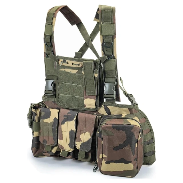 High Quality Tactical Vest Outdoor Tactical Chest Rig Vest Adjustable Tactical Chest Harness Rig with Pouches  Customized Tactical Equipment Chest Rig Heavy Duty Tactical Vest Safety Chest Rig Outdoor Training Mini Rig