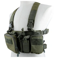 Wholesale Tactical Vest for Training Hunting Good Quality Tactical Vest with Multi-Pockets Tactical Chest Vest Rig Good Quality Tactical Micro Chest Rig with Mag Pouch Tactical Hunting Vest Outdoor Chest Rig Tactical Vest