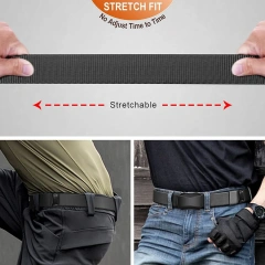 Durable Sports Men Wear-resistant Adjustable Training Hiking Hunting Tactical Stretch Web Nylon Belt  Detachable Tactical Training Waist Bag Hunting Mountaineering Tactical Duty Belts Utility Belt with Accessories Pouches