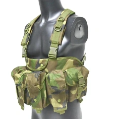 Tactical Equipment Chest Rig Vest Tactical Carrier Chest Rig with Magazine Pouch Outdoor Tactical Hunting Vest Multi-Purpose Tactical Chest Rig Light Weight Camouflage Tactical Chest Rig Men's Tactical Chest Rig with Molle Pouch Bags