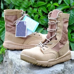 Men Tactical Boots High Quality Men Breathable Oxford Light Soft Desert wear-resistant Shoes Men's Ankle Boot Knee-high Boots Durable Oxford Outdoor Tactical Boots Shoes Training Men Outdoor Work Camping Anti-wear  Tactical Hiking Fishing Hunting Boots