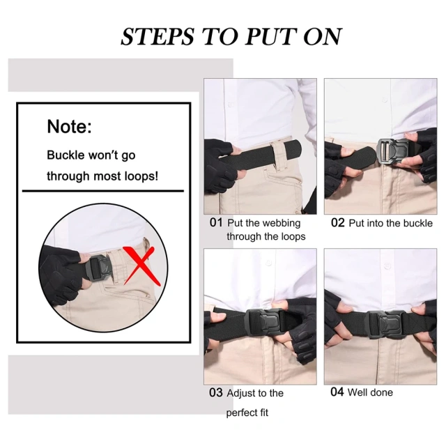 Durable Waterproof Men Nylon Web Work Belt with Quick Release Heavy Duty Buckle Wear-resistant Tactical Belt  Adjustable Quick-release Buckle hiking camping Tactical Belt sport enthusiasts Multiple tactical High Quality Duty Belts