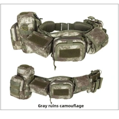 Lightweight Outdoor Camouflage Multifunctional Five Piece Tactical Waist Cover Hunting Mountaineering Waist Safety Tactical Belt   Wholesale multifunctional Men Nylon Belt Hiking Golf Work Ratcheting Casual Men Jeans Web Adjustable Belt